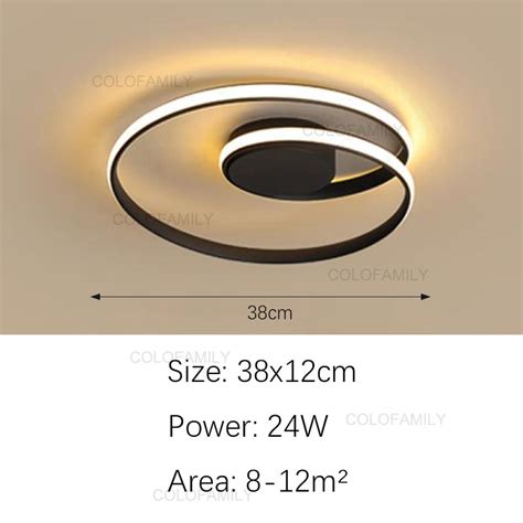 3 cores em 1 luz 38CM Luminária De Teto Led Moderna Minimalista