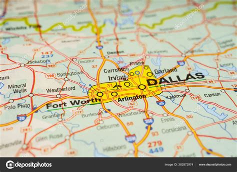 Dallas Usa Map Travel Background Stock Photo By ©aallm 382872974