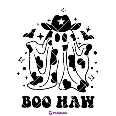 Boo Haw Cowboy Ghost Svg Halloween Svg Cut File Cricut Png Vector