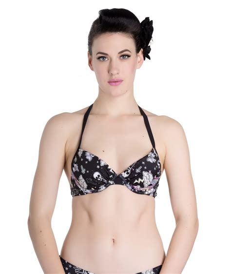 Maillot de bain Hell Bunny 9036 LILLIBAT BIKINI TOP Vente Rock Privée