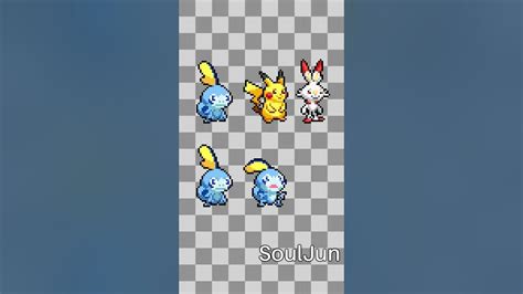 Pokemon Pixel Art Timelapse Grookey Sobble Scorbunny Galar