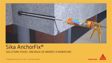 Ancrage De Barre Darmature Sika Anchorfix Youtube