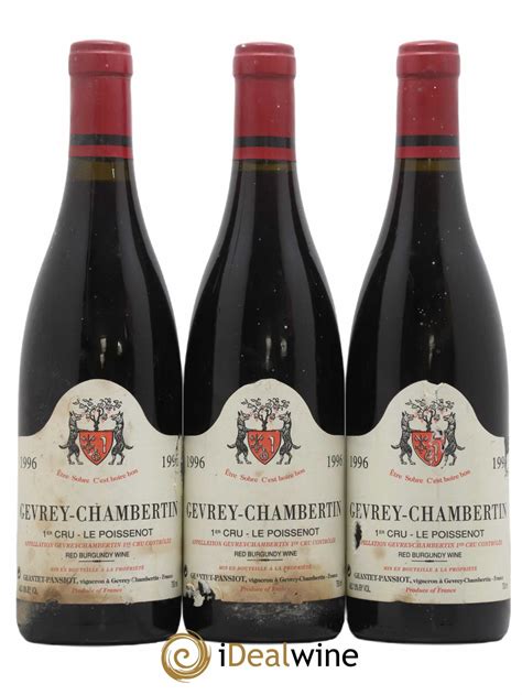 Buy Gevrey Chambertin 1er Cru Le Poissenot Geantet Pansiot 1996 Lot 2854