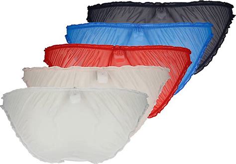 TOMMY HILFIGER Damen Slips 5er Pack BIKINI RUFFLE In Blau Bestellen