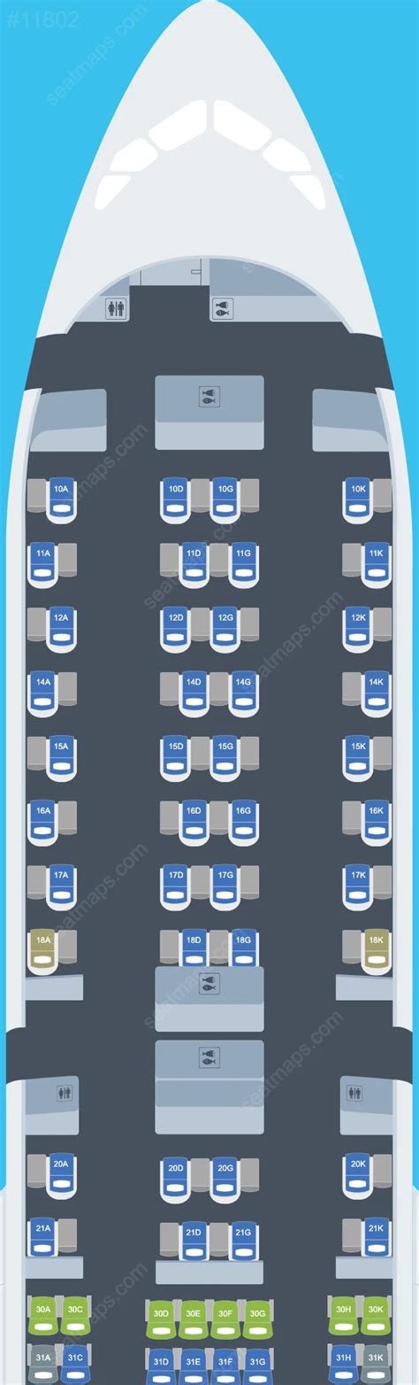 Seat Map Of China Airlines Airbus A350 900 Aircraft