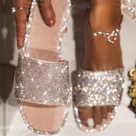 Shoes Nude Rhinestone Jelly Slide Sandal Poshmark