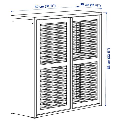 Ivar Cabinet With Doors Grey Mesh 80x83 Cm 3112x3258 Ikea