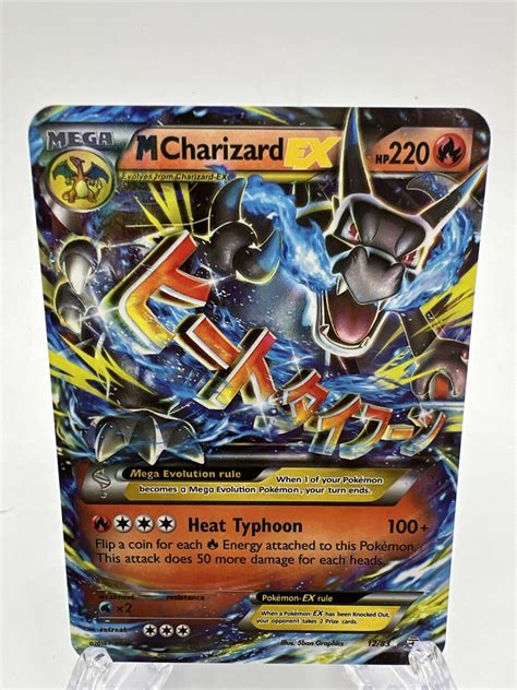 Mega M Charizard Ex Heat Typhoon Rare Pokemon Card Values Mavin