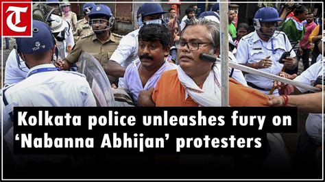 Kolkata Police Unleashes Fury On Protesters As ‘nabanna Abhijan March