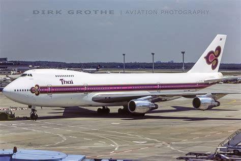 Thai B742 Hs Tgs 19840701 Fra Thai Airways Boeing 747 Boeing