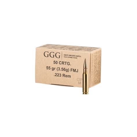 GGG 223 REM 55 GRS FMJ GPR11 50 STK SHOOTINGSTORE AUSTRIA