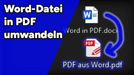 Word In PDF Umwandeln Word Datei In PDF Konvertieren