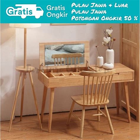 Jual Meja Rias Kayu Jati Make Up Dressing Table Retro Scandinavian