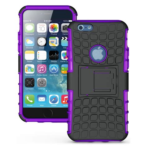 Rugged Tough Shockproof Case For Apple Iphone S Purple