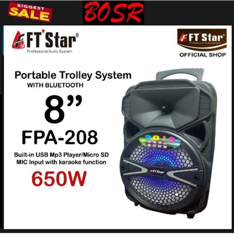 Ft Star Fpa 208 8 Inches Speaker Shopee Philippines