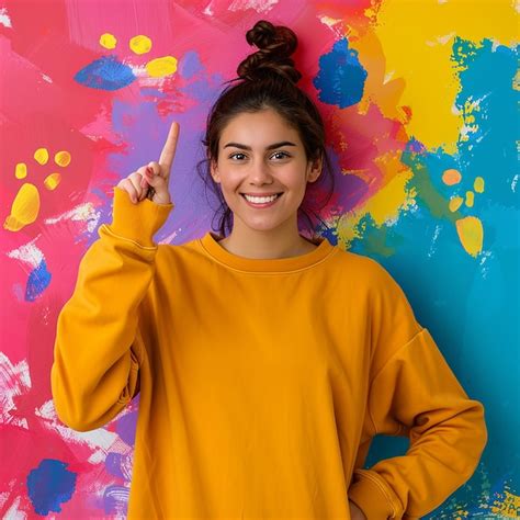 Premium Photo Portrait Of Happy Workers Pointing To Side In Stylish Pose