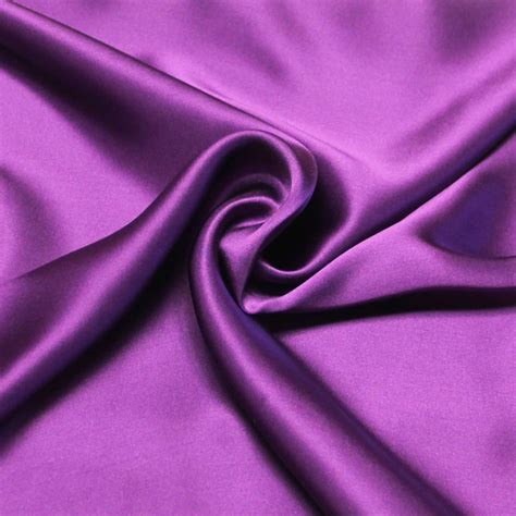 Satin 100 soie Violet vendu au mètre