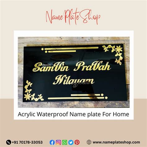 Acrylic Waterproof Name Plates Enhance Your Entrance