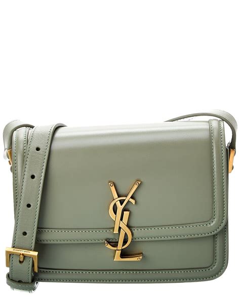 Saint Laurent Solferino Box Small Leather Satchel In Green ModeSens