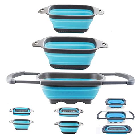 Eigpluy Kitchen Collapsible Colander Over The Sink Kitchen Colander