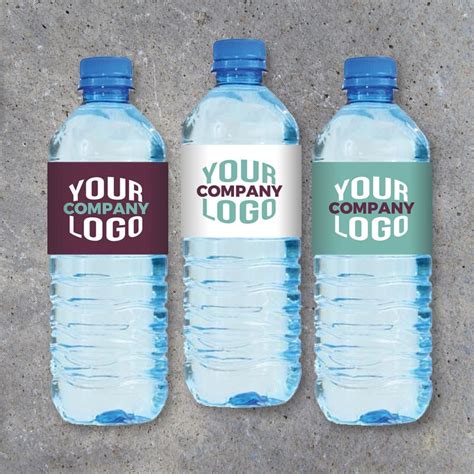 Logo Water Bottle Labels Printable wraps featuring your