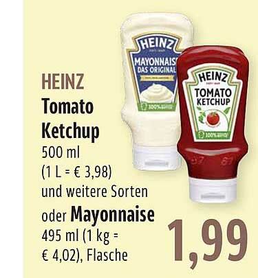 Heinz Tomato Ketchup Oder Mayonnaise Angebot Bei Bungert