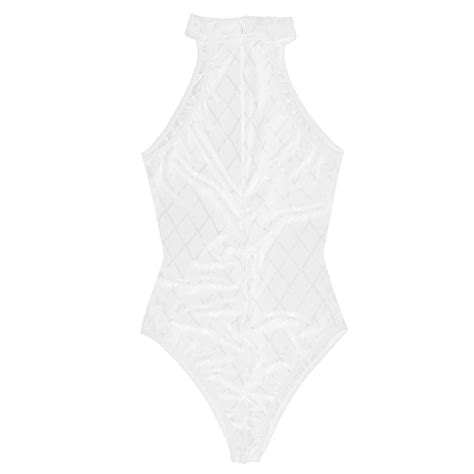 Body String Femme Ouvert Lingerie Babydoll Justaucorps Bodysuit Vêtement de nuit eBay