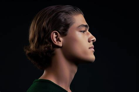 premium photo profile shot  beautiful young man shot  studio