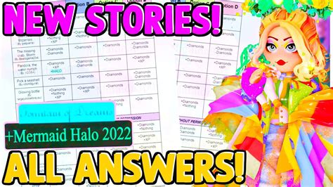 ALL FOUNTAIN STORY ANSWERS UPDATED Win Mermaid Halo 2022 Royale