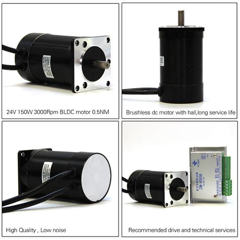 57mm Dc Brushless Motor 24v 150w 3000rpm High Speed And Current 8a Bldc Motor Controller Kit For