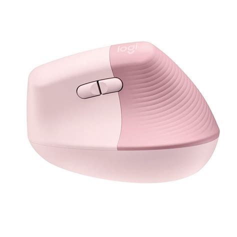 Mouse Ergonômico Vertical Sem Fio Logitech Lift 4000 Dpi 6 Botões Rosa