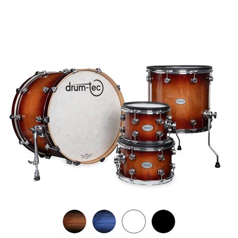 Drum Tec Pro 3 Shell Set Stage Avec 22 BD 16 FT Drum Tec