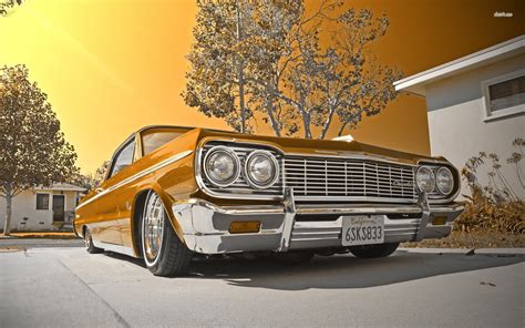 Vintage brown car, lowrider, Chevrolet Impala HD wallpaper | Wallpaper ...