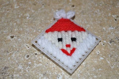 Free Plastic Canvas Christmas Kisses Patterns Santa Handmade Ornament