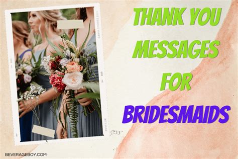 Thank You Messages for Bridesmaids - BeverageBoy