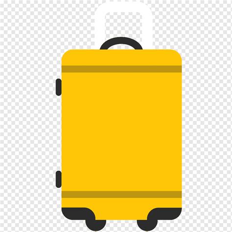 Travel Suitcase Baggage Vacation Yellow Gratis Shape Rectangle