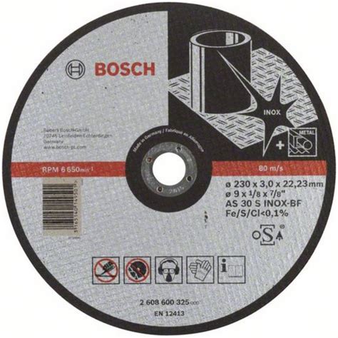 Bosch Disque Tron Onner Droit Expert Pour Inox As S Inox Bf