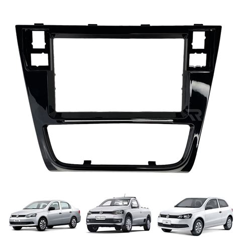 Moldura Painel Dvd Din Mp Central Multimidia Vw Gol Saveiro Voyage