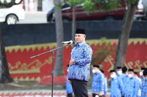 Pemkab Lampung Selatan Gelar Apel Mingguan Bersamaan Dengan Upacara