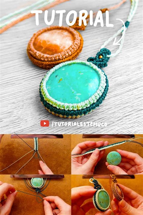 Diy Macrame Tutorial Como Hacer Engarce Trenzado De Piedra Con Hilo