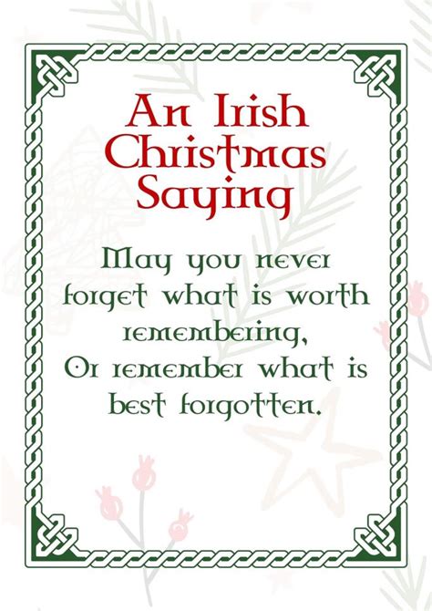 Irish Christmas Blessings Proverbs And Sayings