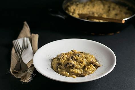 Lighter And Creamy Porcini Mushroom Risotto