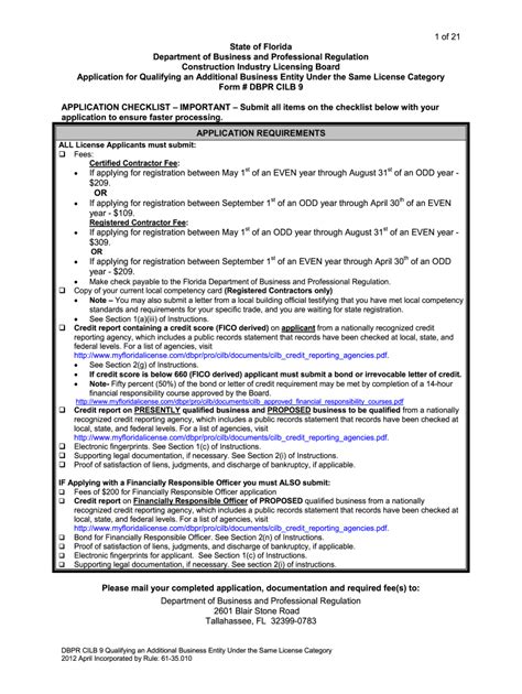 Form Fl Dbpr Cilb Fill Online Printable Fillable Blank