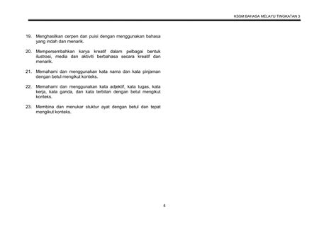 001 Dskp Kssm Bahasa Melayu Tingkatan 3 Pdf