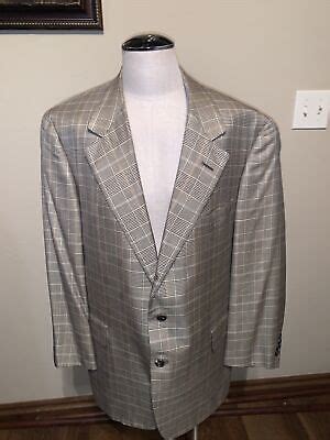 Oxxford Clothes Kabat Golden Fleece Houndstooth Sport Coat Blazer R