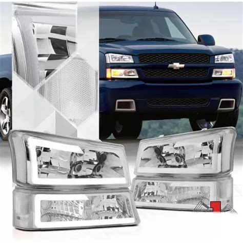 Faros Silverado Cheyenne Led Cromo Meses Sin