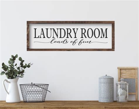 Laundry Room Loads Of Fun Wood Sign Laundry Room Wall Decor Farmhouse