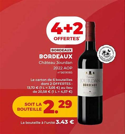 Promo Bordeaux Ch Teau Jourdan Aop Chez Lidl Icatalogue Fr