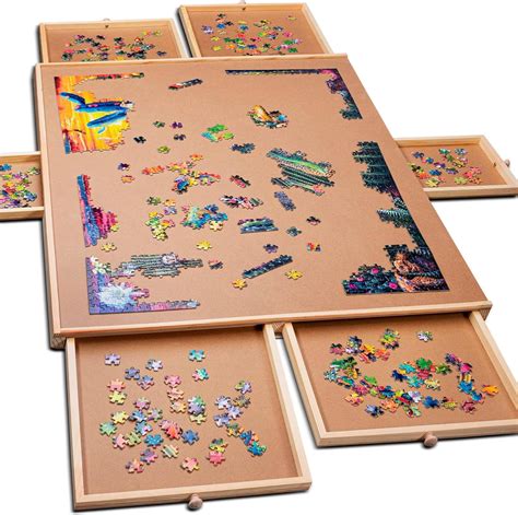 PLAYVIBE 1500 Piece Puzzle Board With Drawers Jigsaw Puzzle Table