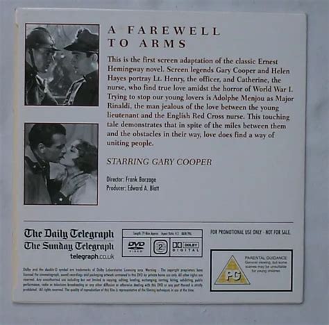 A Farewell To Arms Dvd Gary Cooper Helen Hayes Picclick Ca